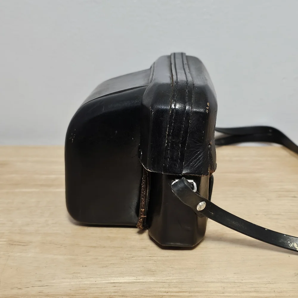 Vintage 60's Canon 7 Rangefinder Black Leather Camera Case With Strap